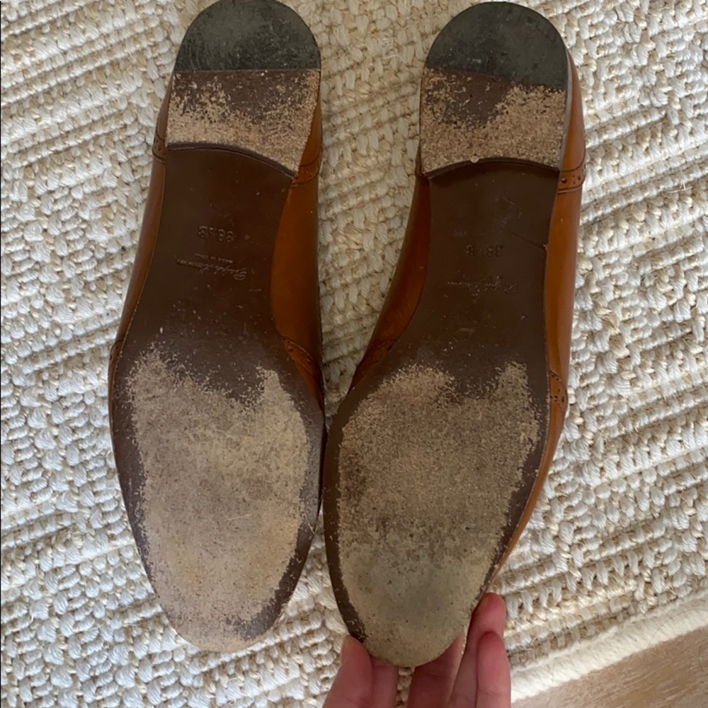 Ralph Lauren Purple Label Tan Leather Loafers - Picture 3 of 4